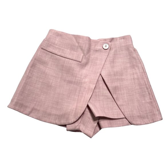 Maje Layered Effect Suit Shorts in Pink